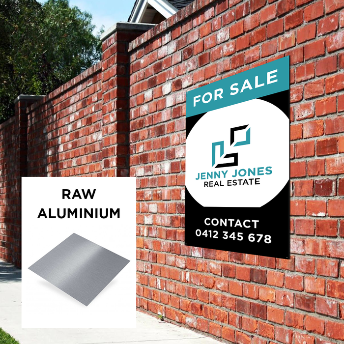 Raw Aluminium Signs