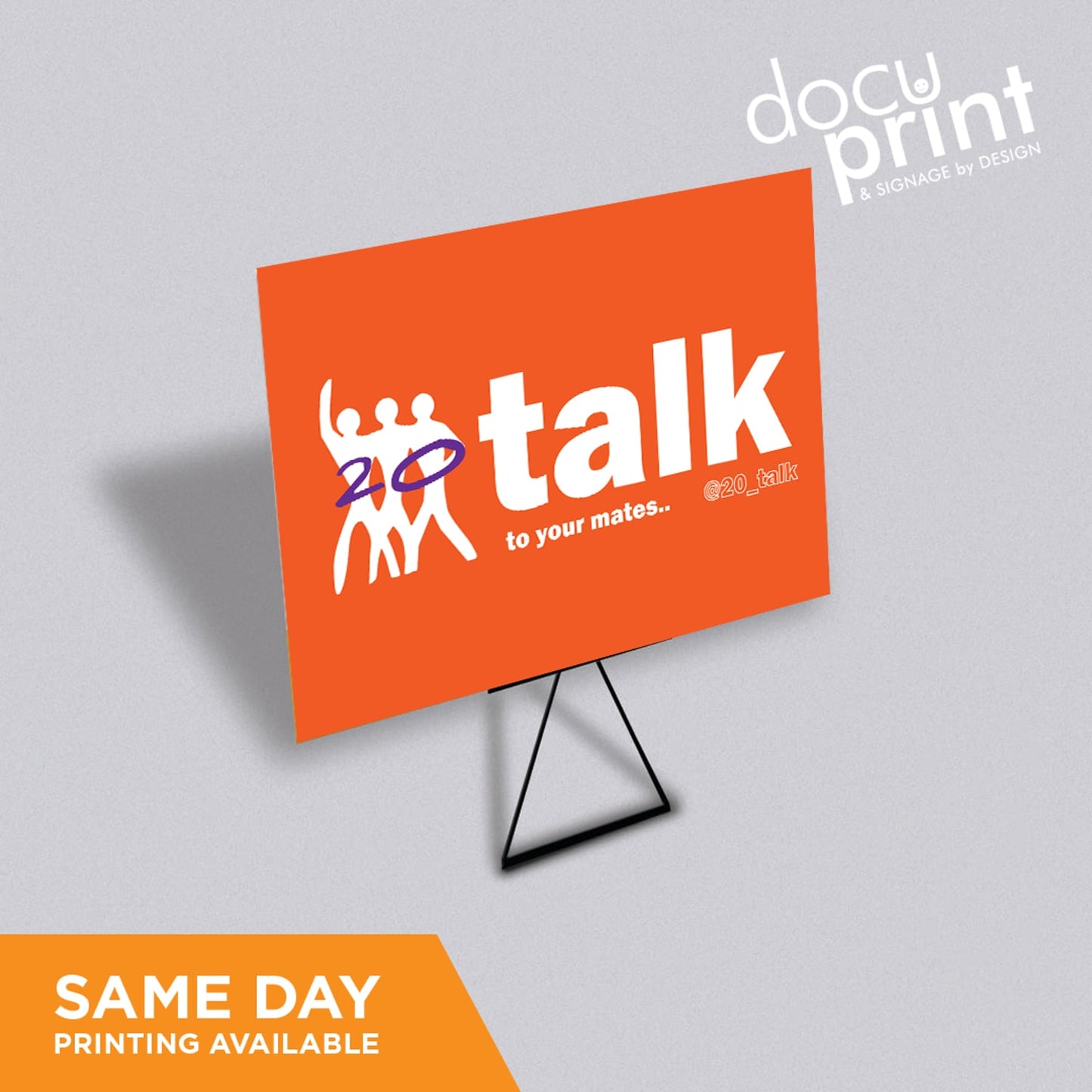 Corflute Sign with Ground Spike docuprint printing and design fremantle perth fast high-quality