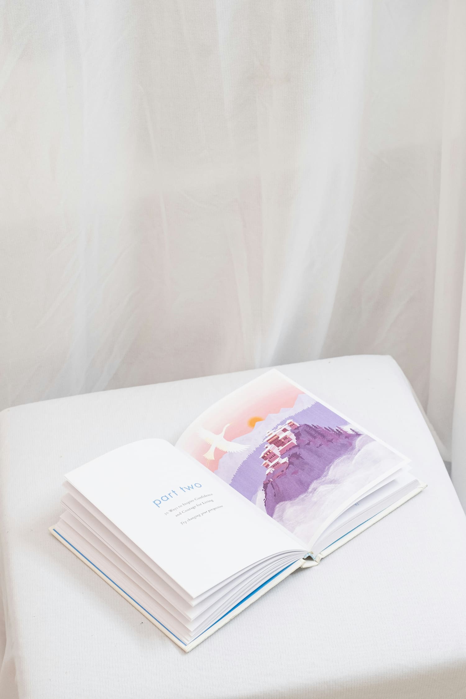Open book with watercolor illustrations, custom designed and printed by Docuprint in Fremantle, Perth, Australia