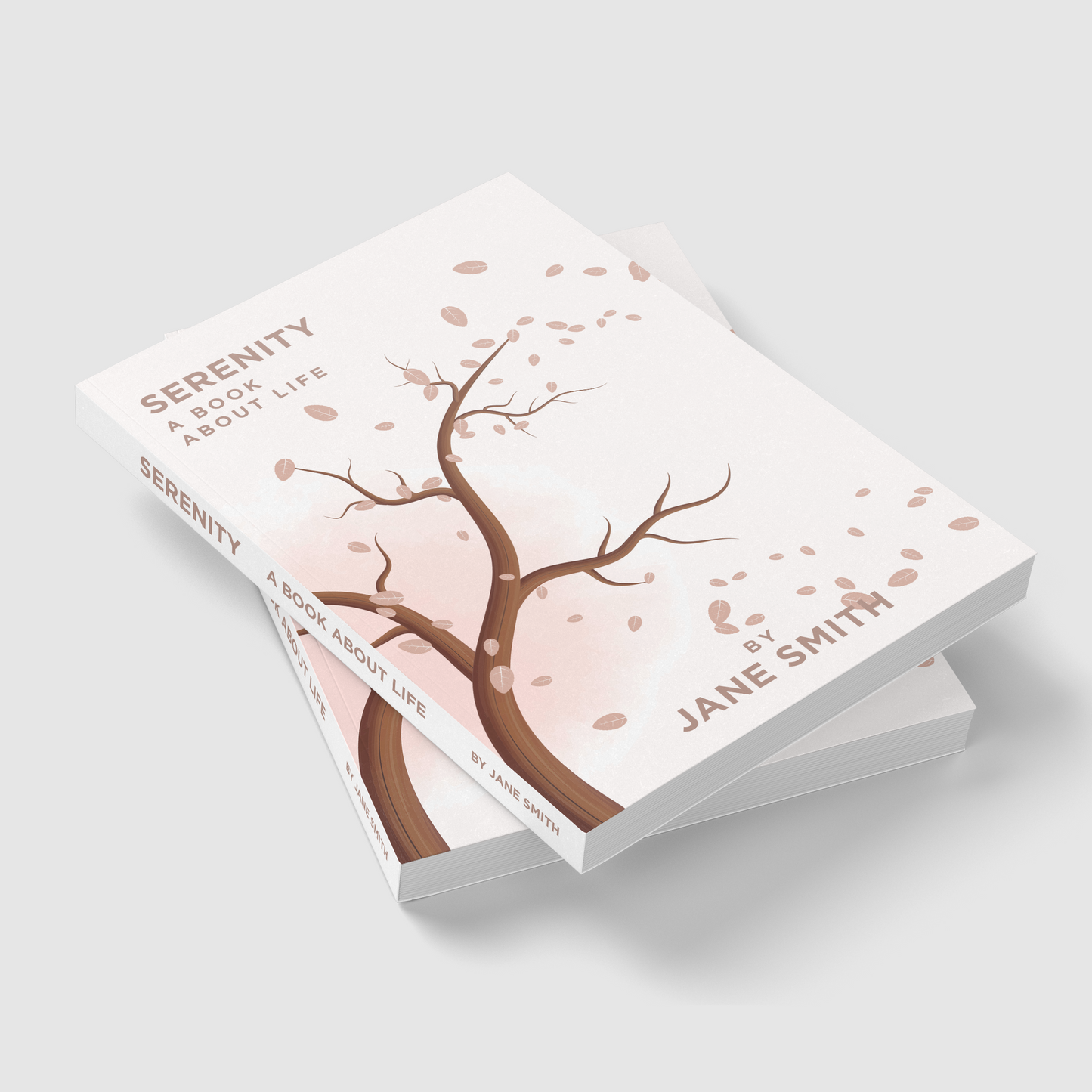Stack of perfect bound books with a tree illustration on the cover, custom designed and printed by Docuprint in Fremantle, Perth, Australia