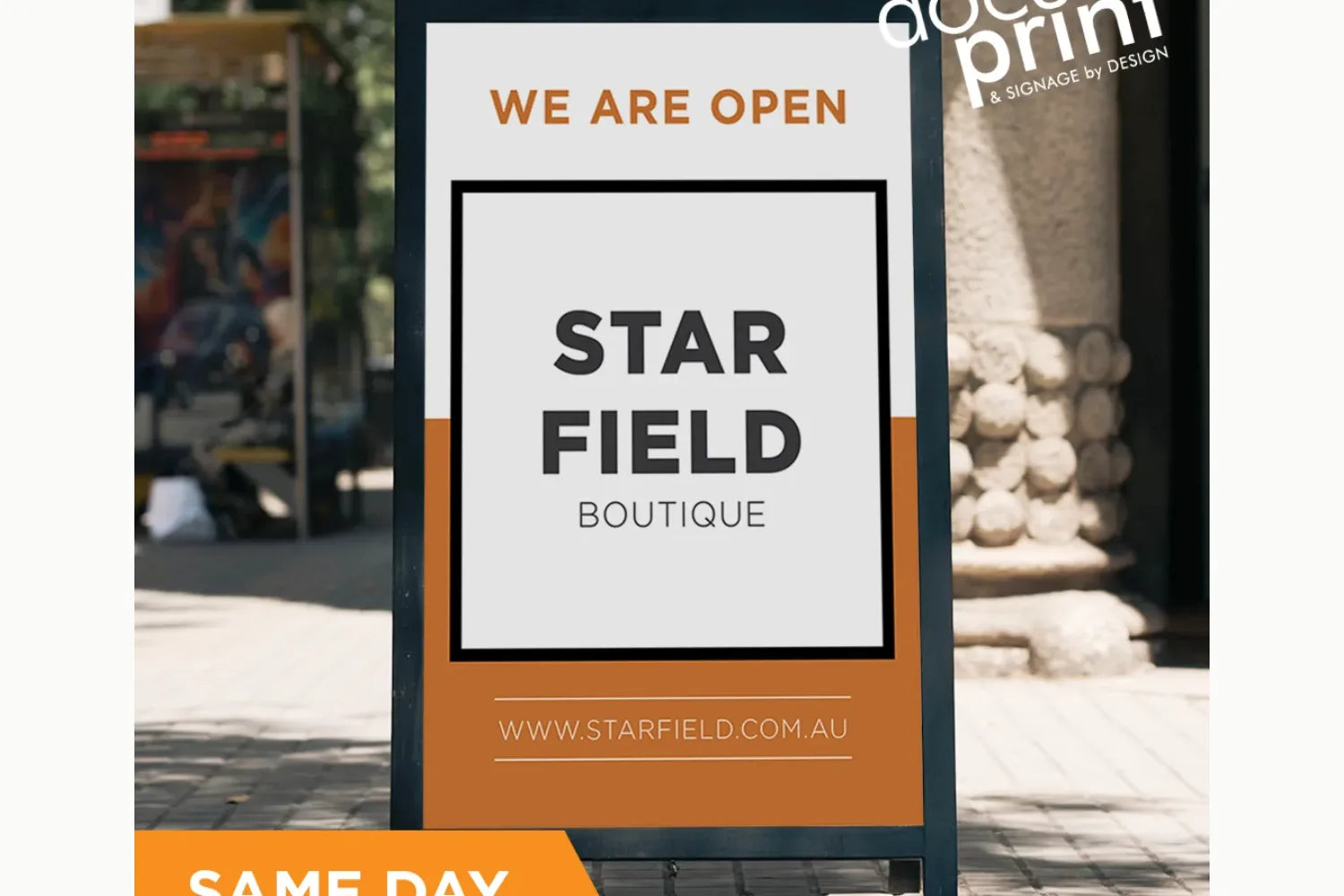 A-frame sign with corflute inserts
