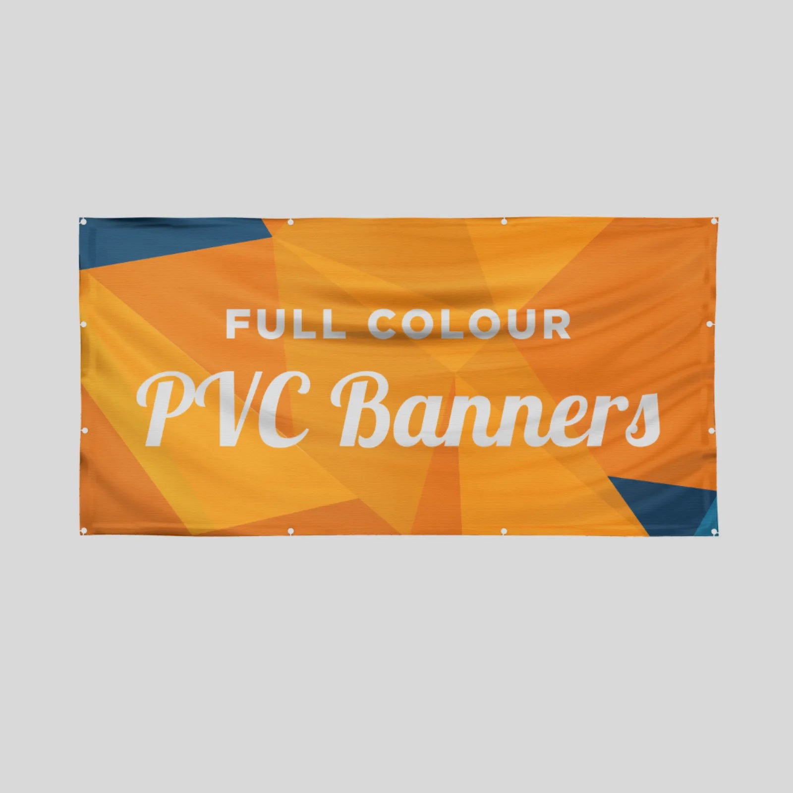 PVC banner detail: eyelets and keder hemmed edge