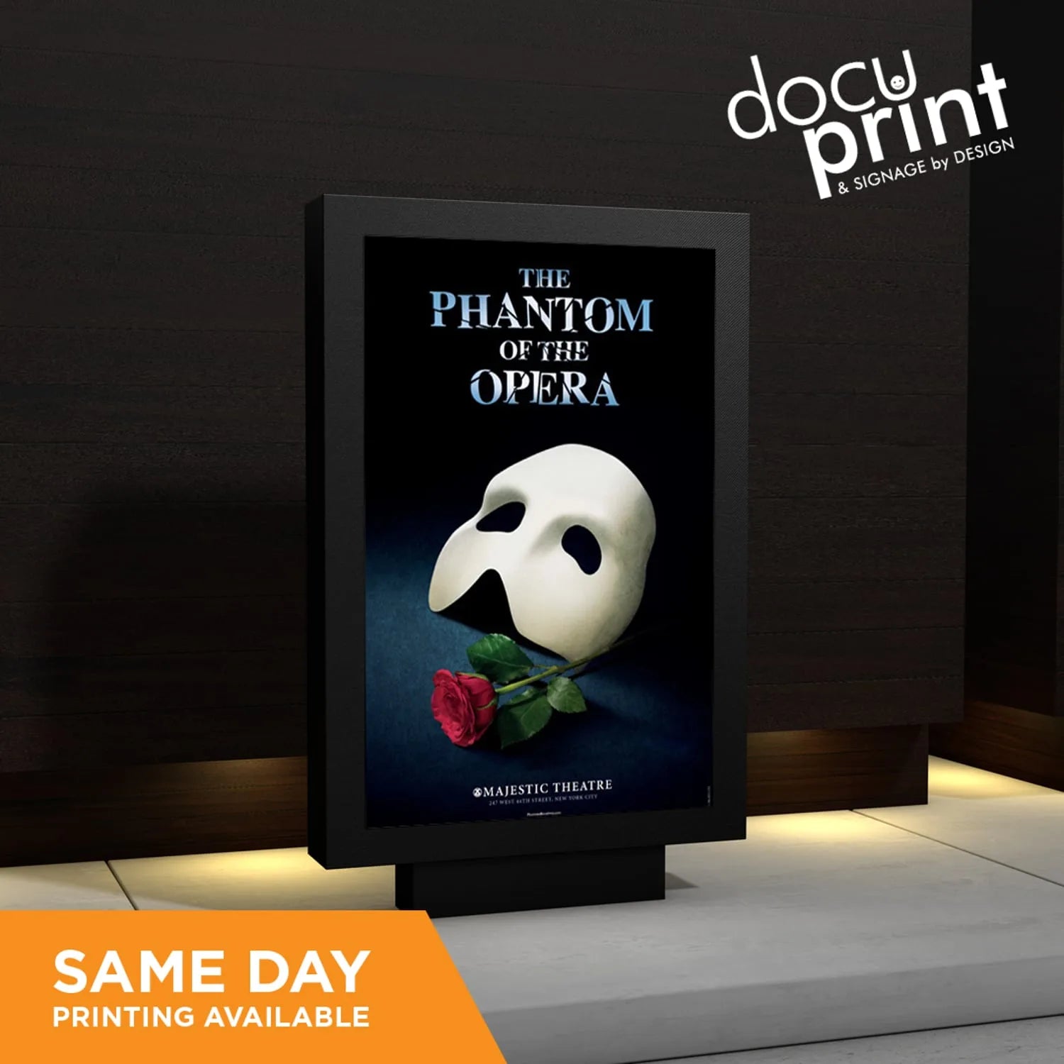 Backlit lightbox poster printed by Docuprint in Fremantle