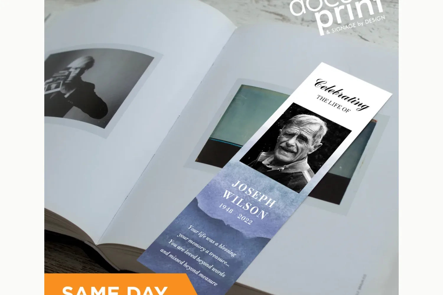 Custom printed bookmarks