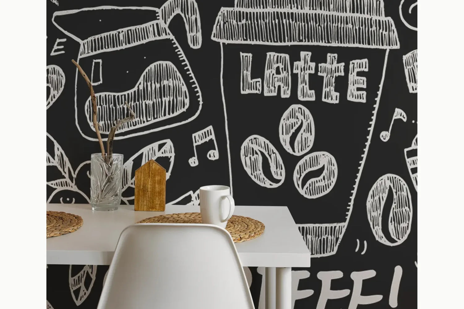 Wall decals applied to interior wall