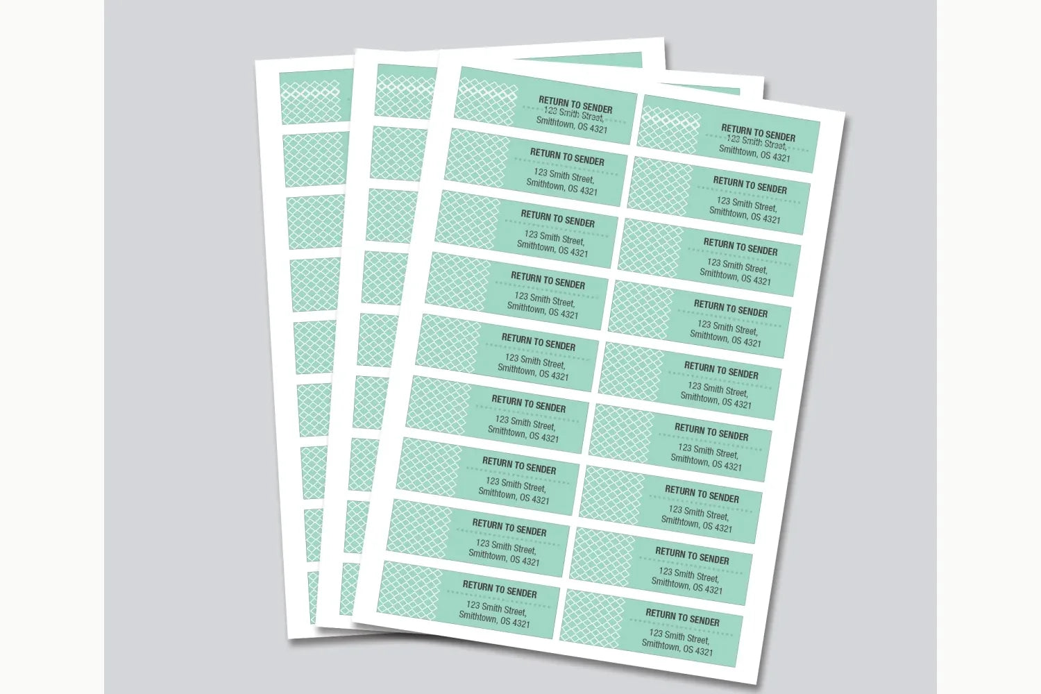 Sheet labels printed full colour