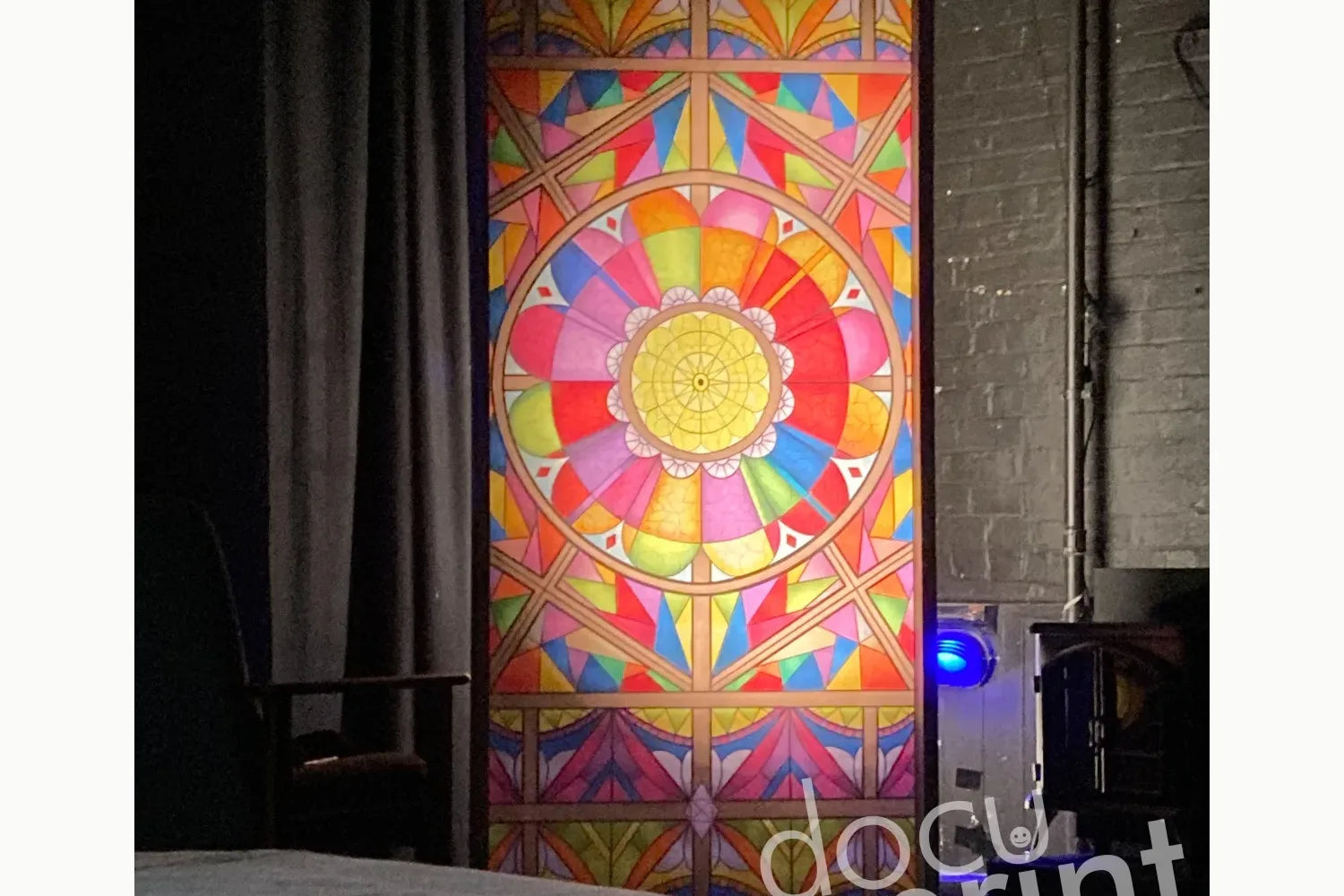 Mock stained glass window decal